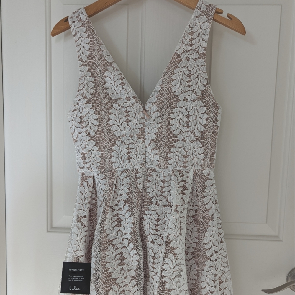 Lulus All of My Heart Lace Skater Dress